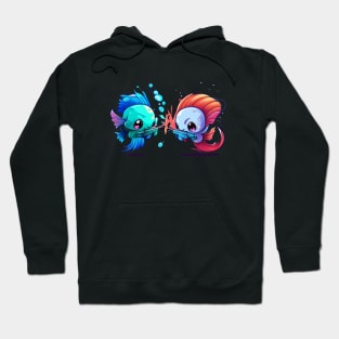 TWO COOL BETTA FISH FIGHTING Hoodie